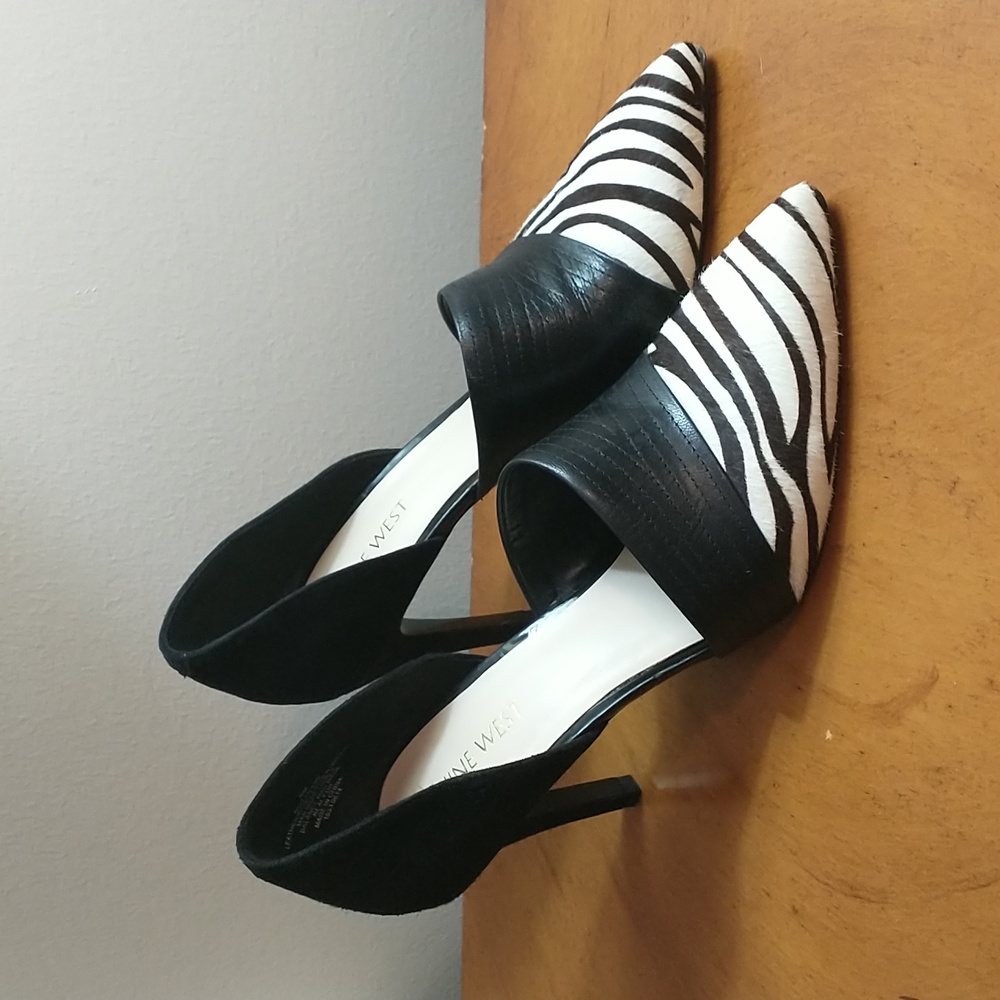 Nine West Jalene D'Orsay Zebra Stripe Heels